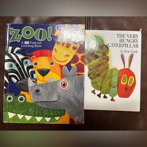 The Very Hungry Caterpillar + The Zoo Foldout Pop-Up Book Bundle